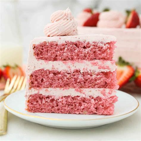 Fresh Strawberry Cake with Strawberry Frosting Recipe | Beyond Frosting