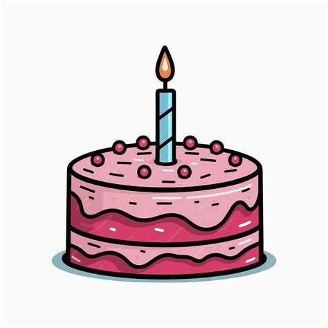 Premium Vector Birthday Cake Vector Illustration