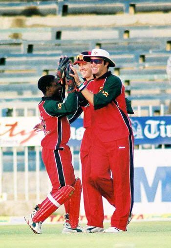 Sean Ervin And Tatenda Taibu Celebrating A Dismissal Espncricinfo