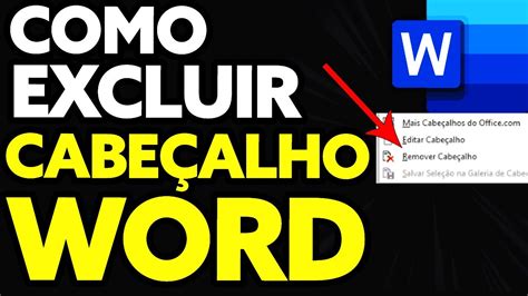 Como Excluir Cabe Alho No Word R Pido E F Cil Youtube