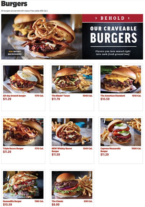 Applebees Printable Menu 2023 Pdf