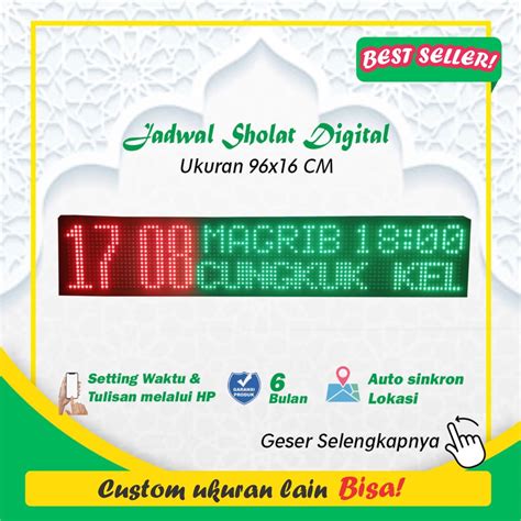 Jual Jam Digital Masjid Jam Masjid Alarm Sholat Jadwal Sholat Digital