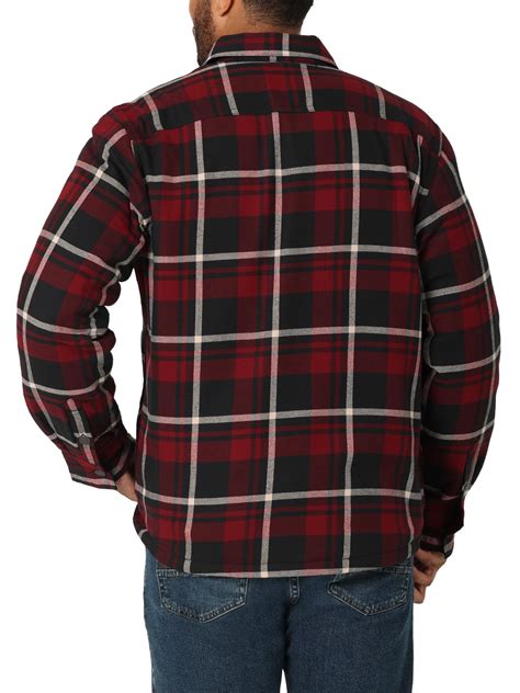 Wrangler Authentics Men S Long Sleeve Sherpa Lined Shirt Jacket