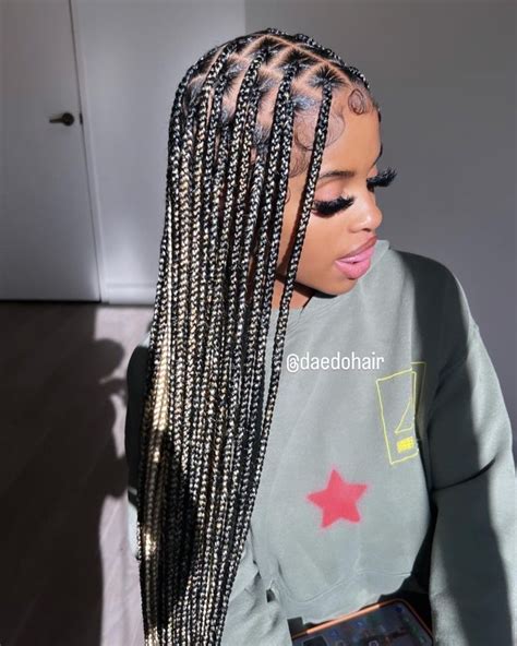 Mixed Color Knotless Braids