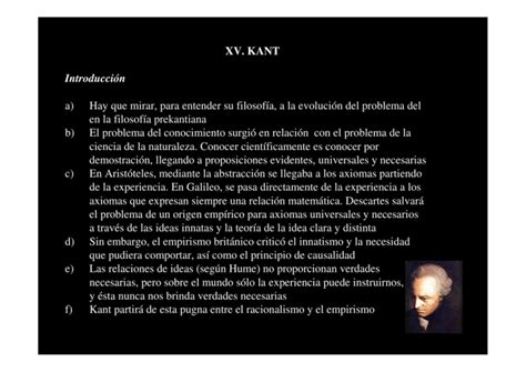 Xv Kant Introducción A Hay Que Mirar Para Entender Su Filosofía