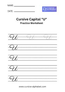 How to Write a Cursive Capital U