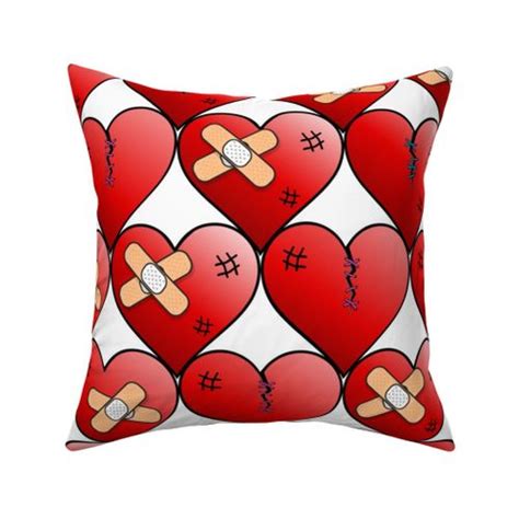 Mended Broken Hearts On White Spoonflower