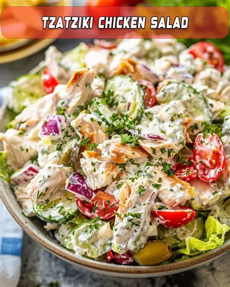 Tzatziki Chicken Salad Foodyhealthylife