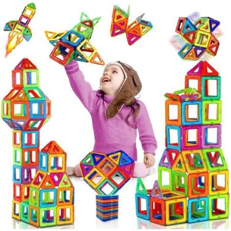 30 PCS Construction Magnetique Enfant 3 4 5 6 Ans Garcon Fille Blocs