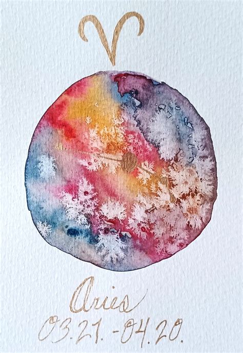 Magical Zodiac Galaxy Constellation Series Original Mini Watercolor Art ...