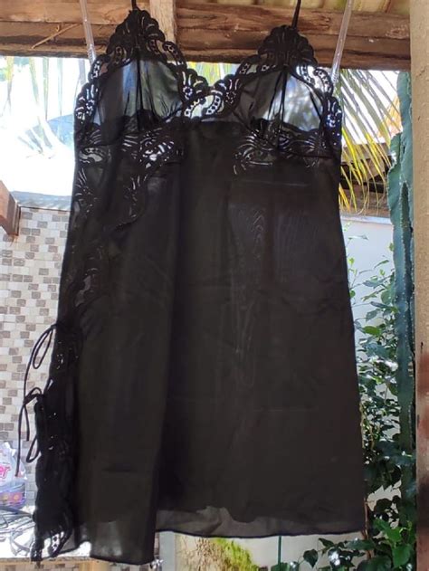 Camisola Baby Doll Preta Lingerie Feminina La Chatte Usado Enjoei
