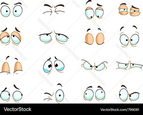 Eyes expressions Royalty Free Vector Image - VectorStock