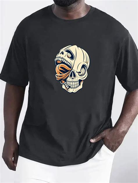 Multi Faceted Skull Print T Shirt Tees Men Casual Short Temu United