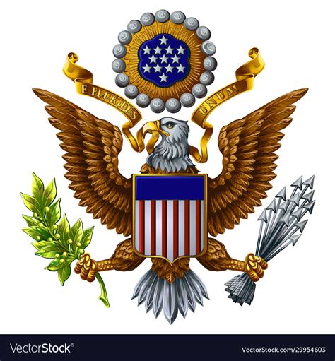 Coat arms united states Royalty Free Vector Image