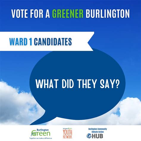 Ward 1 Candidates - What Did They Say? - BurlingtonGreen