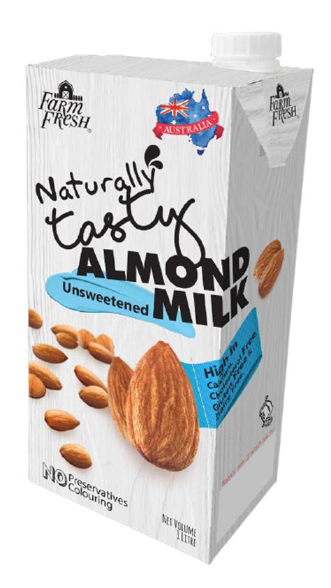 Farm Fresh Uht Original Almond Milk Almond Unsweetened Oat Milk 1l