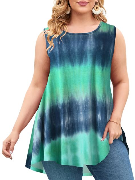 Larace Plus Size Tank Tops For Women Sleevelss Tunic Casual Summer