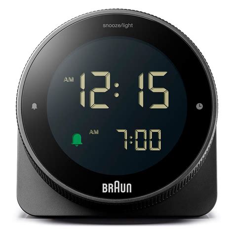 BC24 Braun touch display digital alarm clock - black – Braun Clocks