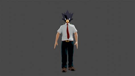 Fumikage Tokoyami School Mhoj Blender Release By Animebou33 On Deviantart