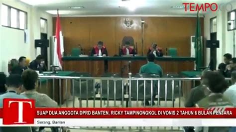 Suap Anggota Dprd Ricky Tampinongkol Divonis Tahun Penjara