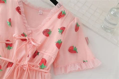 Cute Strawberry Dress کد 0349 گرلی کیوت شاپ