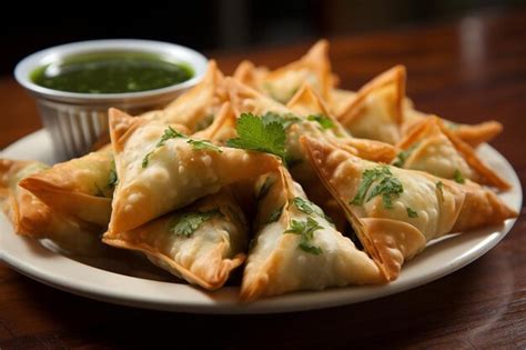 Premium Photo Bitesized Samosas Flavor Fiesta Samosa Picture Photography