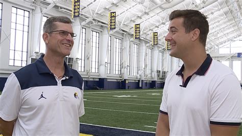 Full Interview Harbaugh On U Ms Qb Battle Season Outlook After Big