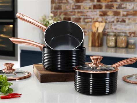 Tower Linear Rose Gold 3 Piece Pan Set Lidl Ireland Specials Archive