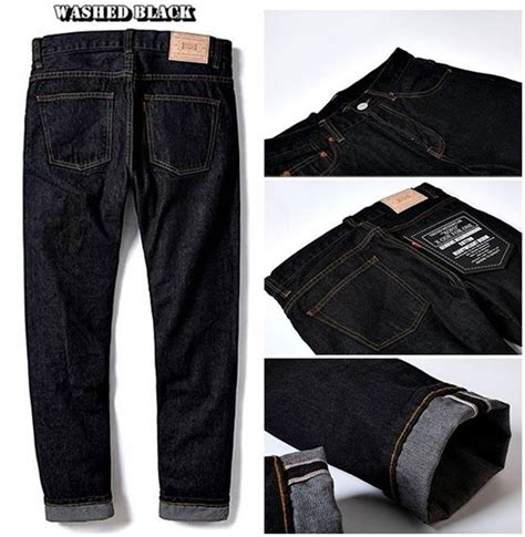 ยนส XOFO Selvage Denim 14Oz Black สไตลวนเทจ Straight ยนสผารมแดง Size