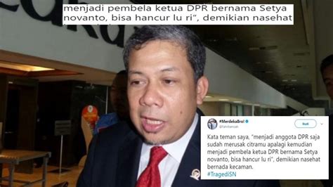 Diminta Berhenti Bicara Soal Setya Novanto Fahri Hamzah Beberkan Fakta