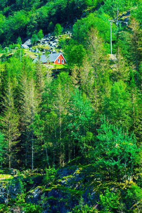 Norwegian House Hytte In The Mountains Stock Photo Image Of Travel