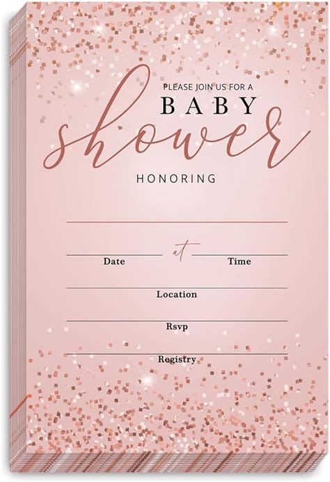 Amazon Wwongxianb Set Of Baby Shower Rose Gold Glitter