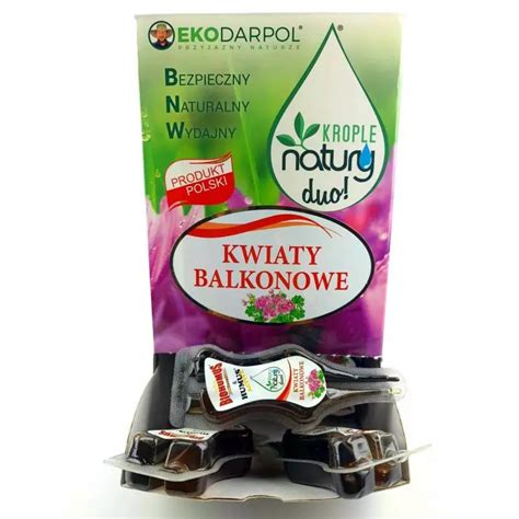 Ekodarpol 28szt x40ml Aplikator Duo Kwiaty balkonowe Nawóz BIO Humus