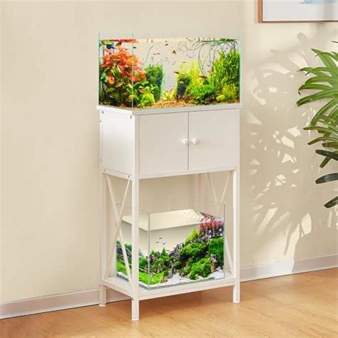 Amazon Laqual Gallon Fish Tank Stand With Cabinet Double