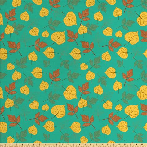 Fallautumn Fabric By The Yard Seasonal Fall Of The Leaf Warm Colors