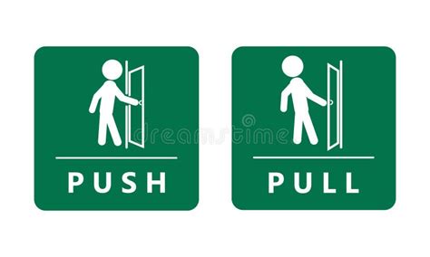 Push Pull Door Sign Stock Illustrations – 170 Push Pull Door Sign Stock ...