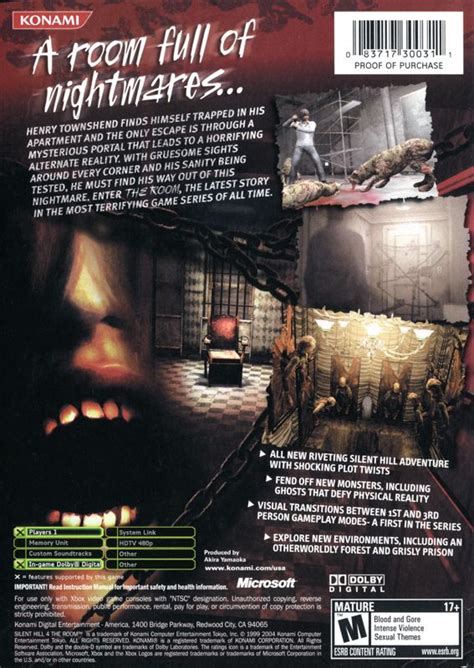 Silent Hill 4 The Room Cover Or Packaging Material MobyGames