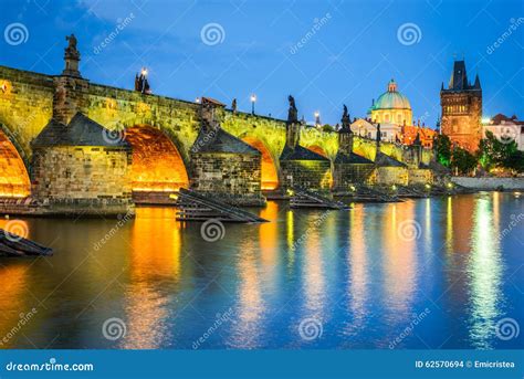 Charles Bridge Prague Czech Republic Stock Photo Image Of Antique