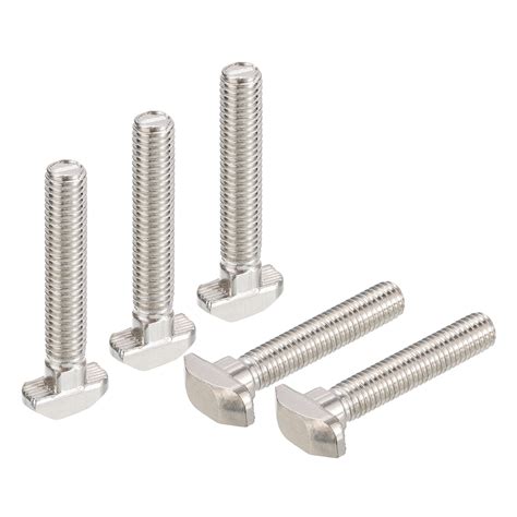 Uxcell M8x45mm T Slot Drop In Bolt 15 Pack Hammer Head T Bolt T Shape