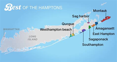 Map Of The Hamptons Ny - United States Map States District