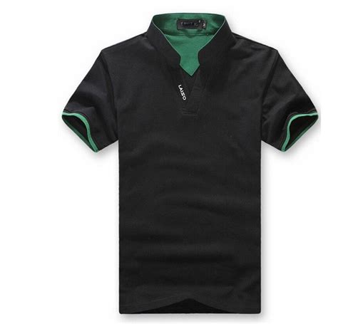 Laiso Mandarin Collar Short Sleeve Polo Shirt