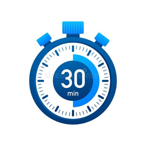 The Minutes Stopwatch Vector Icon Stopwatch Icon In Flat Style