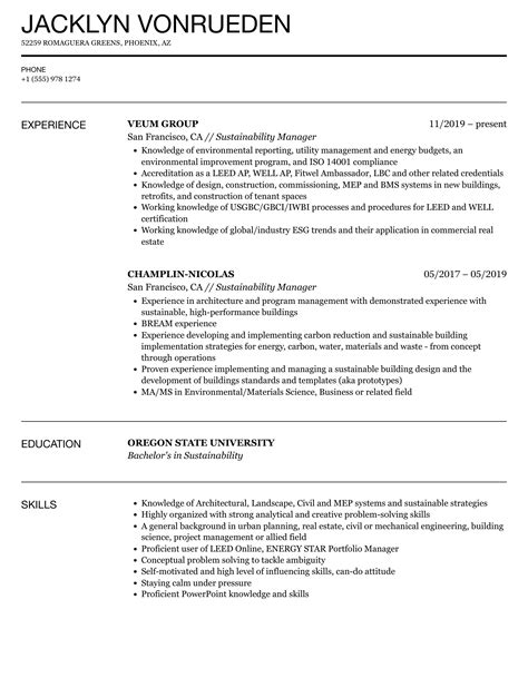 Pptx Top Sustainability Manager Resume Samples Dokumen Tips Hot Sex