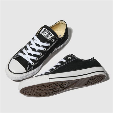 Womens Black Converse All Star Ox Trainers Schuh