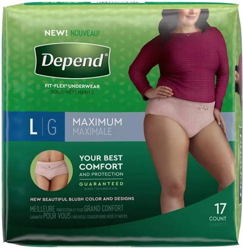 Amazon Depend Protection Plus Ultimate Underwear For Women Large