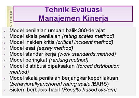 Evaluasi Manajemen Kinerja Evaluasi Kinerja Sebagai Proses Penilai