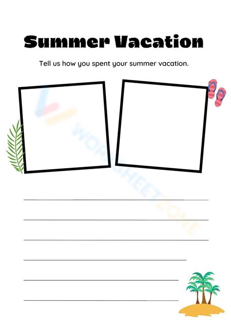 My Summer Vacation Worksheet Worksheet