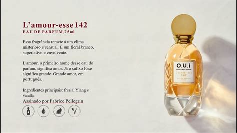 O U I O Boticário LA AMOUR ESSE 142 EAU DE PARFUM FRANCÊS GRUPO O