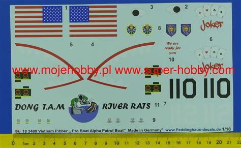 Vietnam Pibber Pro Boat Alpha Patrol Boat Peddinghaus Decals 3480