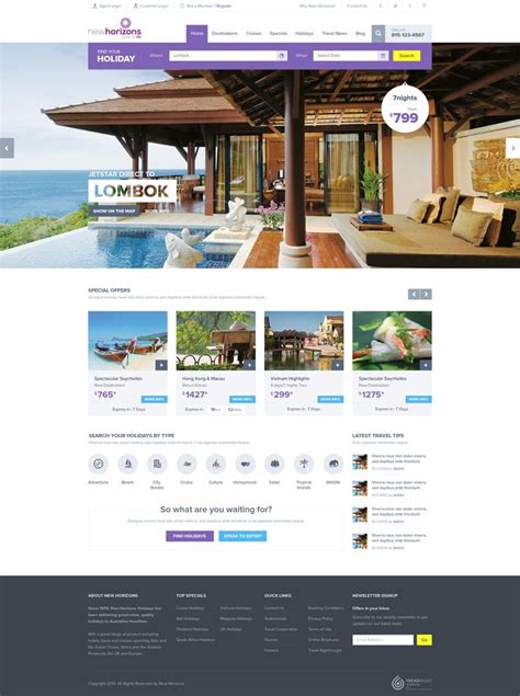 Travel website design, Web layout design, Website design layout